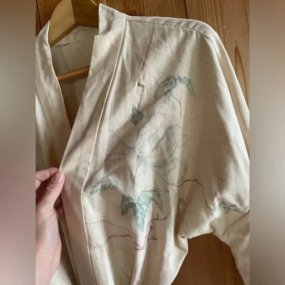 Raw Silk Vintage Kimono Jacket - Picture 2 of 6